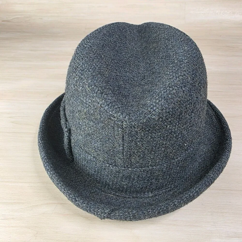 Vintage Tweed Wool Towncraft Fedora‎ Hat Gray Size Small 6 3/4 - 6 7/8